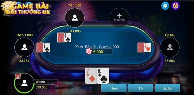 Người nào có bài giá trị lớn nhất sẽ thắng xì tố