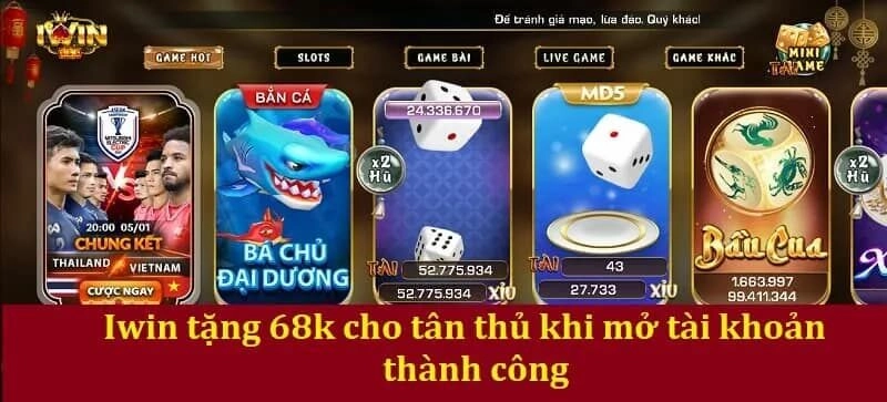 khuyến mãi tặng tiền 68k