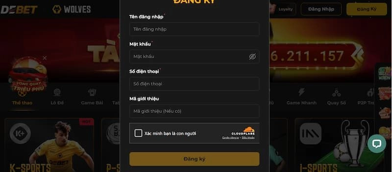 đăng ký tài khoản Debet phải chính xác 